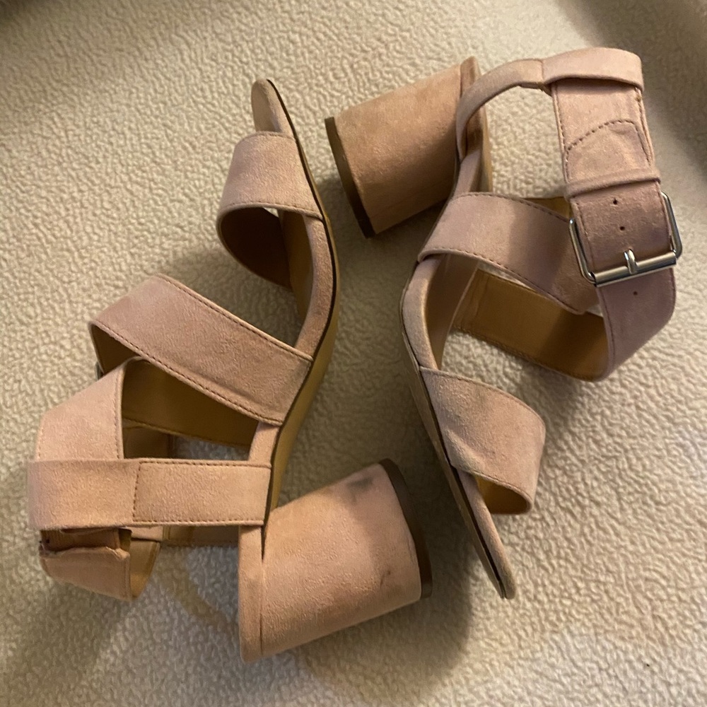 Qupid chunky heeled sandals